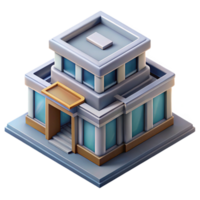 stunning rustic Isometric Building with Modern Design Isolated Element genuine png
