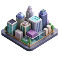 beautiful abstract Isometric Vr Cityscape Element Isolated high resolution png