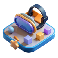 serene rustic Isometric Vr Training Simulation Isolated Element genuine png