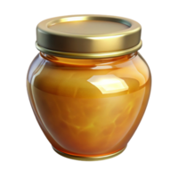 vibrant creative Jar of Honey Cutout with Golden Color Transparent Background exclusive png