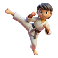 elegant abstract Karate Kick High Impact Isolated Cutout high quality png