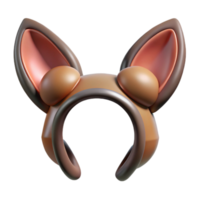 serene modern Kawaii Animal Ears Headband Cutout Front View original png