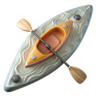 extraordinary traditional Kayak on Lake Top View Isolated Image authentic png
