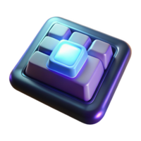 stunning classic Keyboard Button Illuminated Isolated Cutout with Glow Effect high quality png