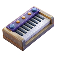 beautiful creative Keyboard Synth Top Down View Cutout Transparent Background professional png