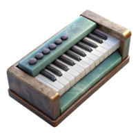stunning creative Keyboard Synth Top Down View Cutout Transparent Background authentic png