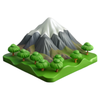 elegante moderno Kilimanjaro montanha declives verde vegetação Cortar fora genuíno png