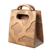 serene creative Kraft Paper Bag with Handle Cutout Transparent Background premium png