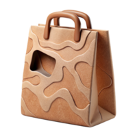 vibrant artistic Kraft Paper Bag with Handle Cutout Transparent Background detailed png