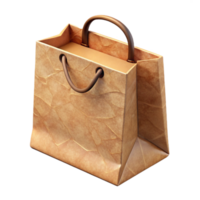 stunning minimalist Kraft Paper Bag with Handle Cutout Transparent Background png