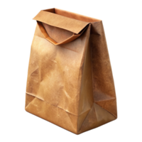 extraordinary traditional Kraft Paper Bag Without Handle Isolated on Transparent Background png
