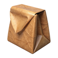 serene modern Kraft Paper Bag Without Handle Isolated on Transparent Background professional png