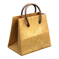 extraordinary rustic Kraft Paper Shopping Bag with Handles Isolated high quality png