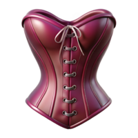 impressive abstract Lace Up Corset Burgundy Satin Isolated Element professional png