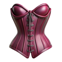 magnificent minimalist Lace Up Corset Burgundy Satin Isolated Element high quality png