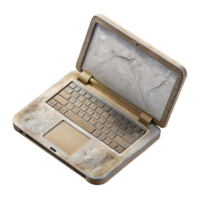 magnificent artistic Laptop Computer Top View Isolated on White Background png
