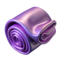 beautiful artistic Lavender Satin Fabric Rolled Transparent Background high resolution png
