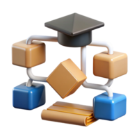 serene contemporary Learning Process Diagram with Steps Cutout exclusive png