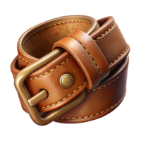 elegant rustic Leather Belt with Buckle Closure Isolated high resolution png
