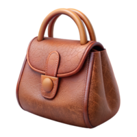 magnificent abstract Leather Handbag Side View with Transparent Background authentic png