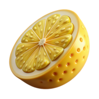 serene abstract Lemon Slice with Seeds Cutout high quality png