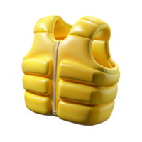 stunning minimalist Life Vest Yellow Inflatable Transparent Background high resolution png