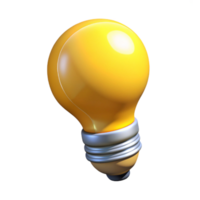 wonderful modern Lightbulb Idea Concept Yellow Glow Cutout authentic png