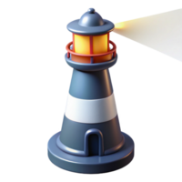 stunning minimalist Lighthouse Light Beam Rotating Night Scene Isolated Element high resolution png