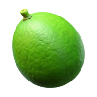 dramatic artistic Lime Fruit Green Color Isolated detailed png