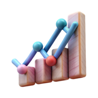stunning artistic Line Graph Showing Growth Transparent Background high quality png