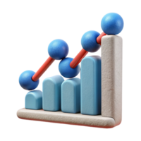 dramatic classic Line Graph Showing Growth Transparent Background high quality png