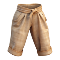 wonderful artistic Linen Pants Folded Beige Transparent Background authentic png