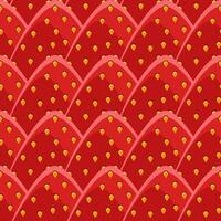 Strawberry berries seamless pattern macro vector