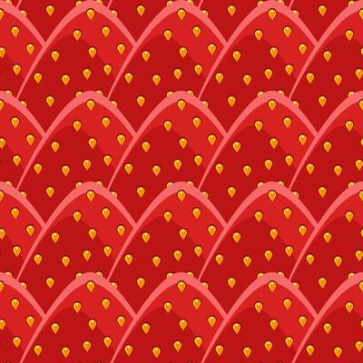 Strawberry berries seamless pattern macro