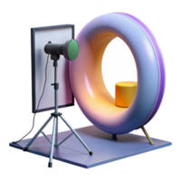beautiful artistic Loop Lighting Photography Setup Isolated png