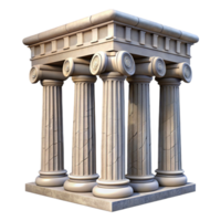 impressive classic Lost Temple Columns Intricate Carvings Transparent Background professional png