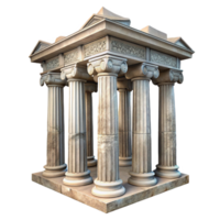 impressive classic Lost Temple Columns Intricate Carvings Transparent Background authentic png