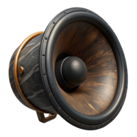 vibrant rustic Loudspeaker Black with Grill Isolated Cutout Transparent Background png