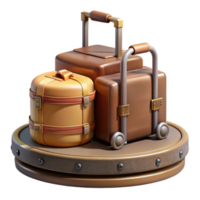 wonderful traditional Luggage Carousel with Suitcases Isolated Element high resolution png