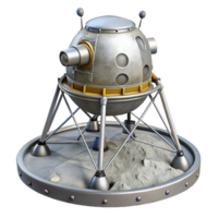 magnificent classic Lunar Lander Descent Stage Transparent Background Isolated Element high resolution png
