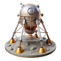vibrant artistic Lunar Lander Descent Stage Transparent Background Isolated Element professional png
