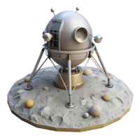 magnificent rustic Lunar Lander on Moon Surface Isolated high quality png