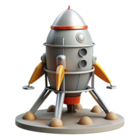 dramatic vintage Lunar Module Ascent Stage Liftoff Transparent Background Cutout high resolution png