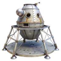 serene minimalist Lunar Module Ascent Stage Liftoff Transparent Background Cutout png