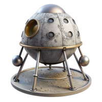vibrant rustic Lunar Module Descent Stage Isolated Image high resolution png