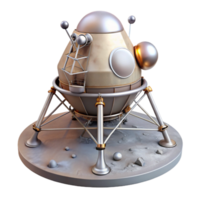 dramatic classic Lunar Module Descent Stage Isolated Image premium png