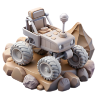 magnificent rustic Lunar Rover Traversing Rocky Terrain Transparent Background Graphic high resolution png