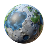 serene creative Lunar Surface with Earth in Distance exclusive png
