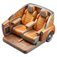 elegant minimalist Luxury Car Interior Leather Seats Cutout Element authentic png