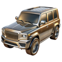 serene minimalist Luxury Suv with Chrome Details Isolated exclusive png